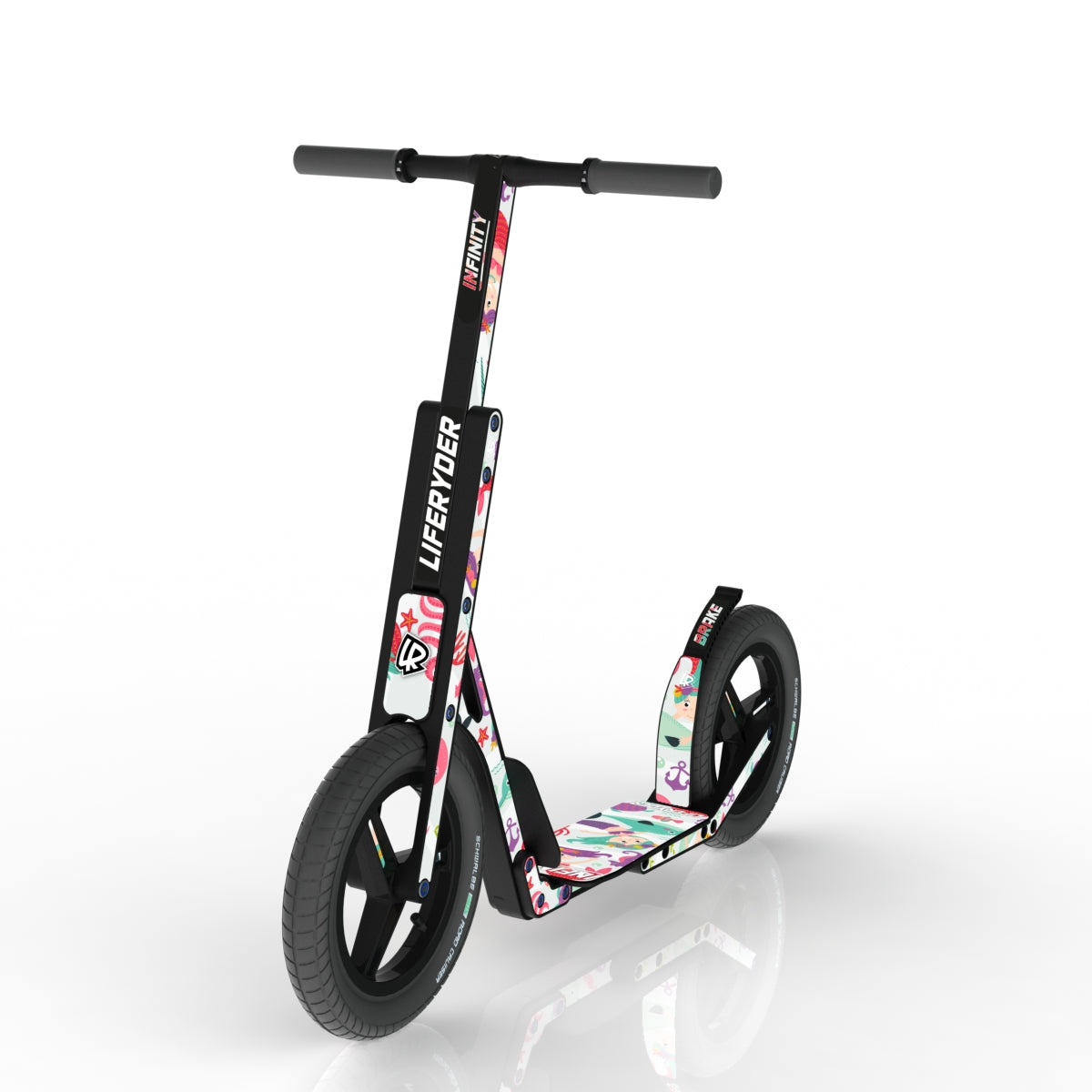 INFINITY Mermaids & Dolphins Big Wheel Scooter for Kids – LIFERYDER.UK