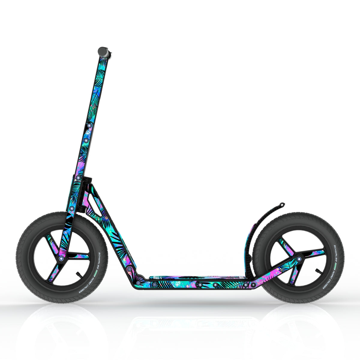LIFERYDER INFINITY Neon Palm all-terrain kids scooter side view