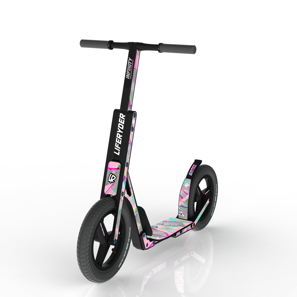 INFINITY Pink Glitch Big Wheel Scooter for Kids – LIFERYDER.UK