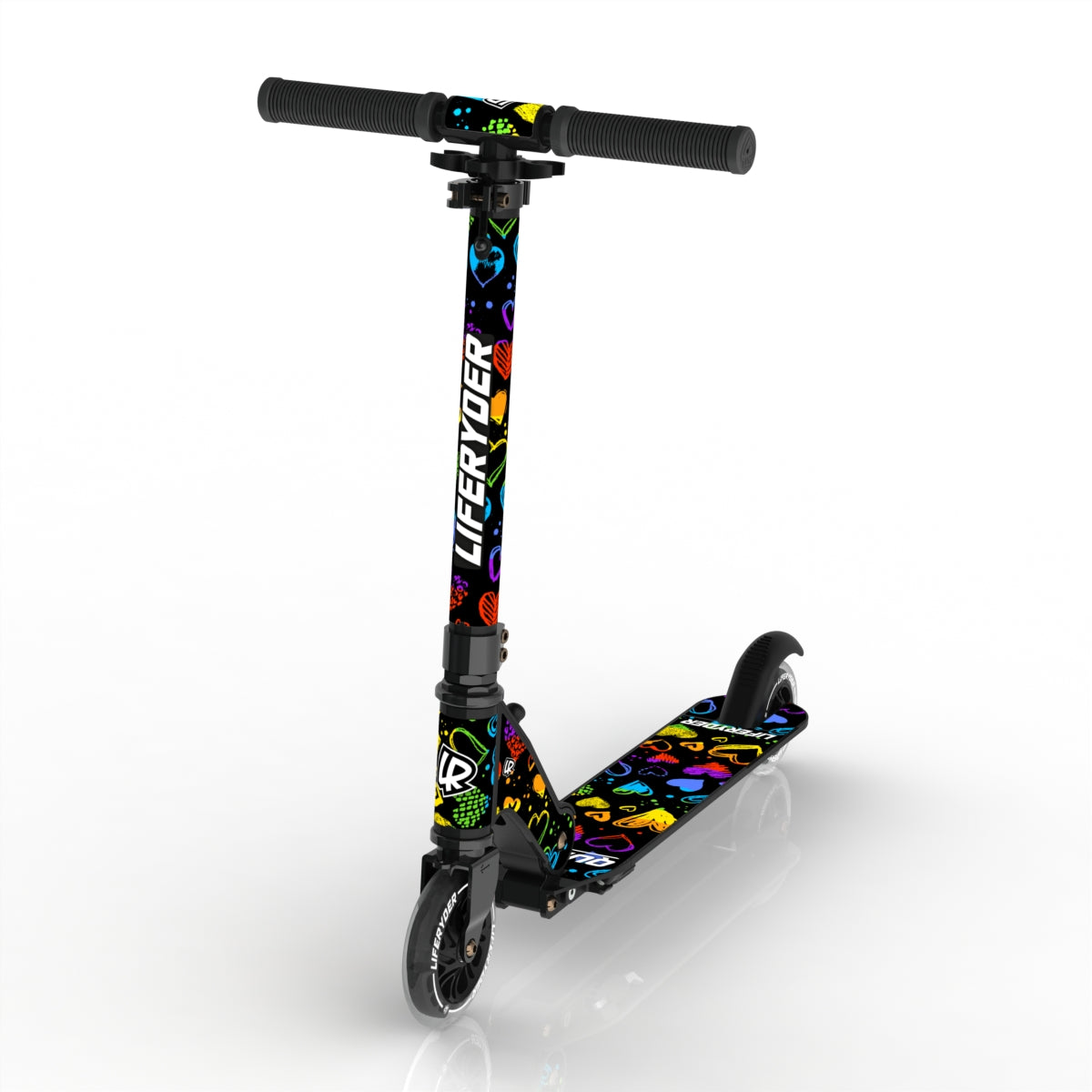 LIFERYDER QUEST Rainbow Hearts scooter sticker set preview