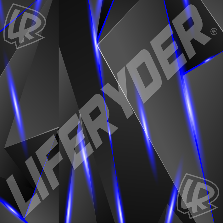 EVOLV™ Blue Stealth scooter sticker set for LIFERYDER scooters and balance bikes