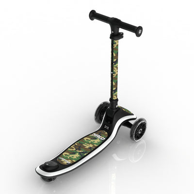 LIFERYDER HALO Army Camo 3 wheel kids scooter rear view