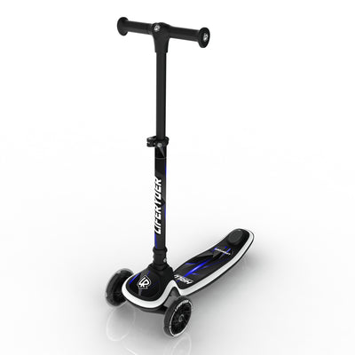 LIFERYDER HALO Blue Stealth adjustable height toddler scooter extended view