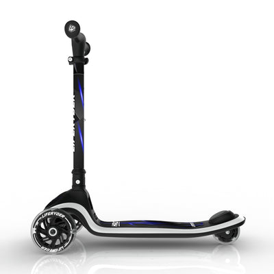 LIFERYDER HALO Blue Stealth lean-to-steer toddler scooter side view