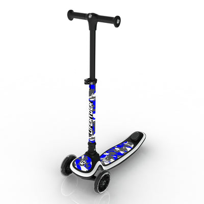 LIFERYDER HALO Blue Storm adjustable height toddler scooter extended view