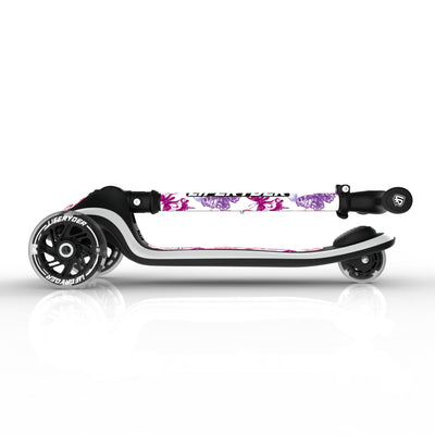 LIFERYDER HALO Butterflies foldable 3 wheel scooter folded view