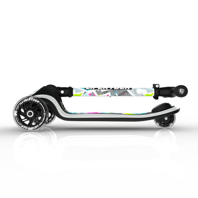 LIFERYDER HALO Citrus foldable 3 wheel scooter folded view