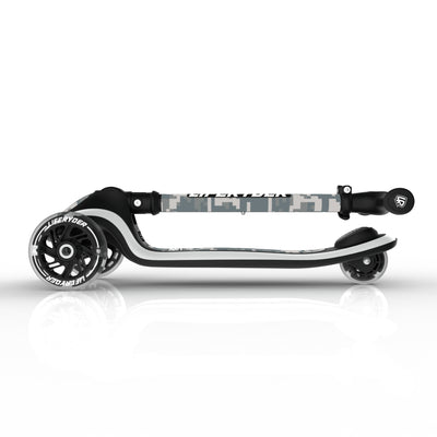 LIFERYDER HALO Digital Camo foldable 3 wheel scooter folded view
