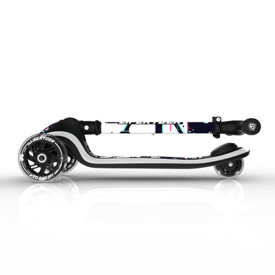 LIFERYDER HALO Glitch foldable 3 wheel scooter folded view