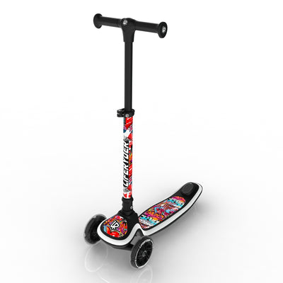 LIFERYDER HALO Graffiti adjustable height toddler scooter extended view