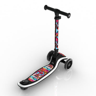 LIFERYDER HALO Graffiti 3 wheel kids scooter rear view