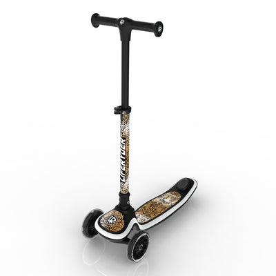 LIFERYDER HALO Leopard Sprint adjustable height toddler scooter extended view