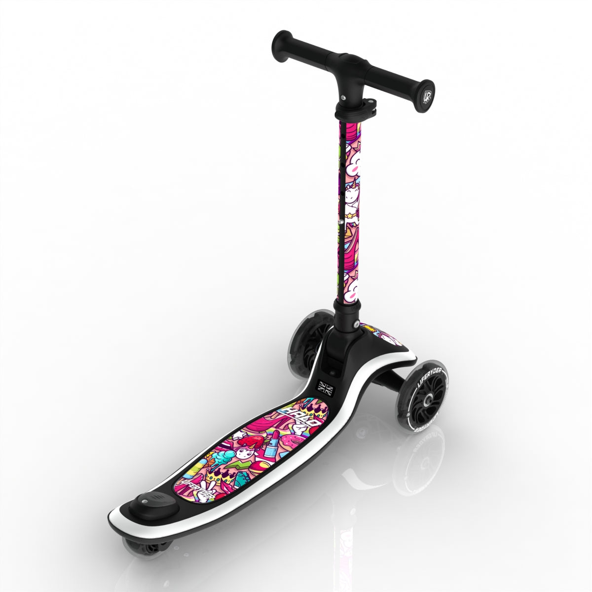 LIFERYDER HALO Popkins 3 wheel kids scooter rear view