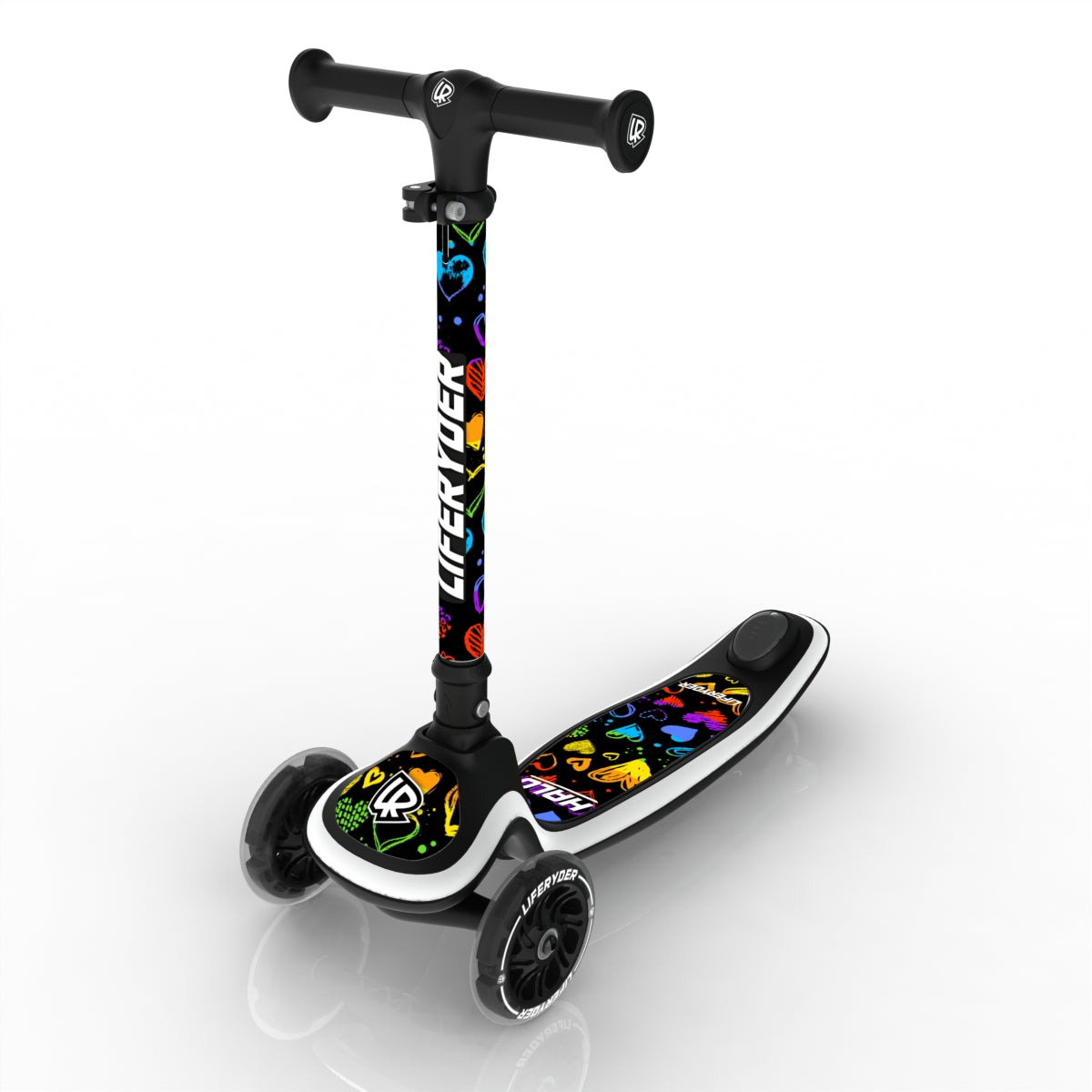 LIFERYDER HALO Rainbow Hearts scooter sticker set preview