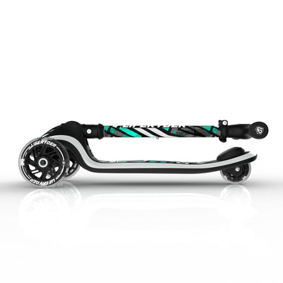 LIFERYDER HALO Spearmint Maze foldable 3 wheel scooter folded view