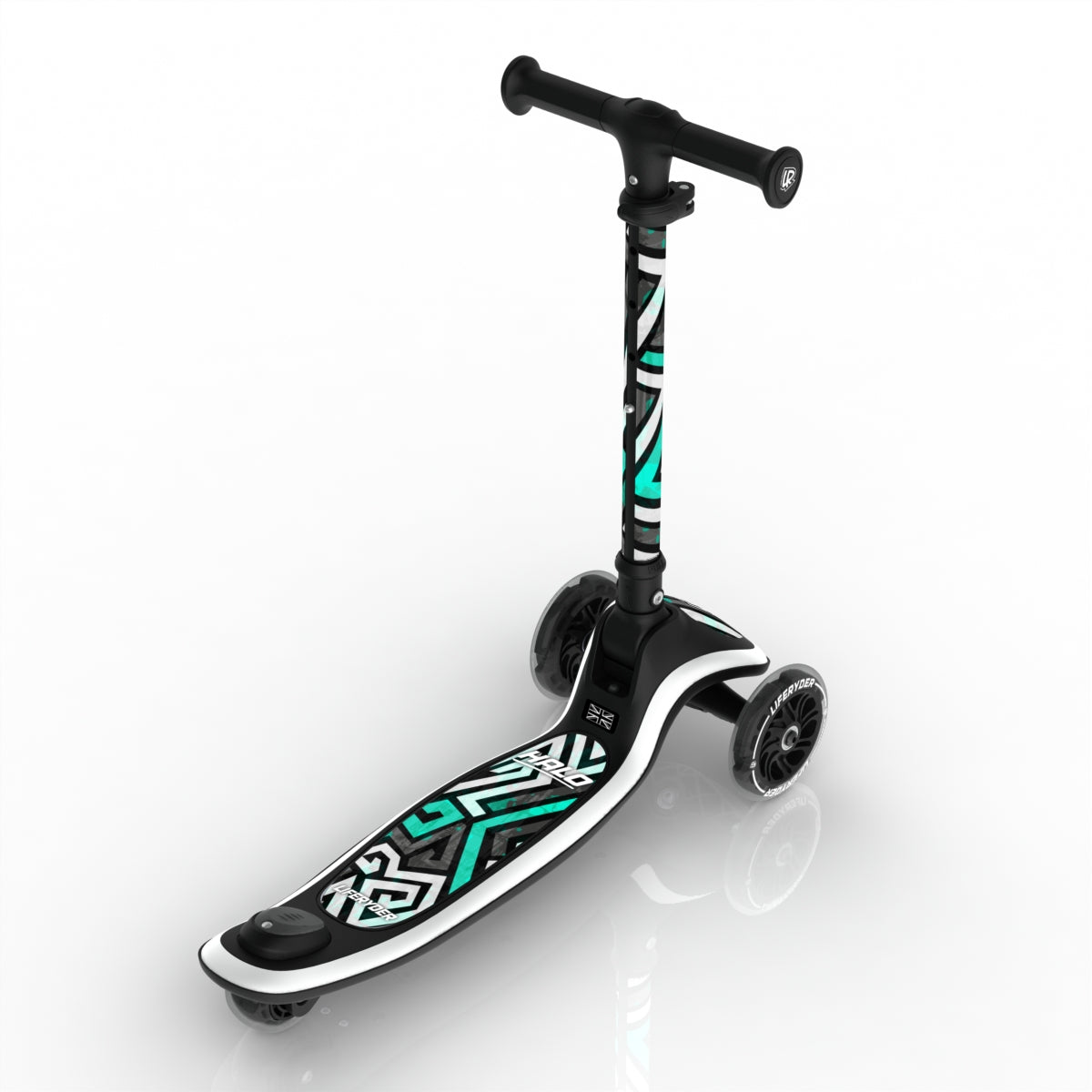 LIFERYDER HALO Spearmint Maze 3 wheel kids scooter rear view