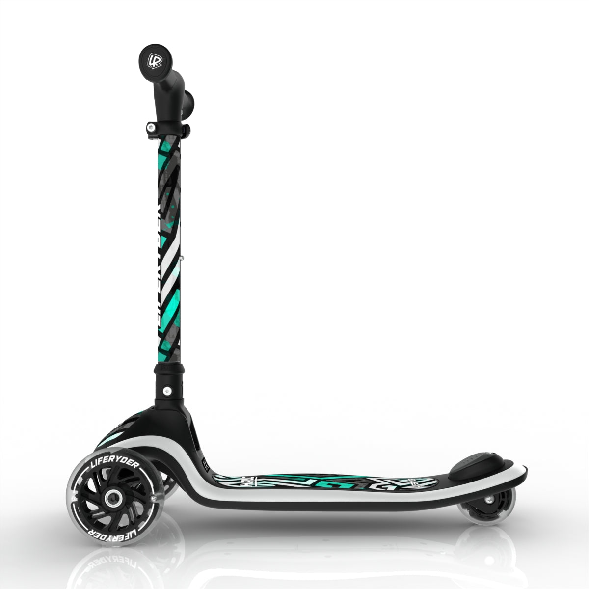 LIFERYDER HALO Spearmint Maze lean-to-steer toddler scooter side view