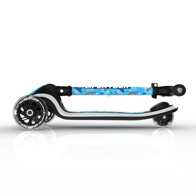 LIFERYDER HALO Under the Sea foldable 3 wheel scooter folded view