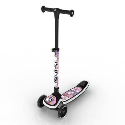LIFERYDER HALO Unicorn adjustable height toddler scooter extended view