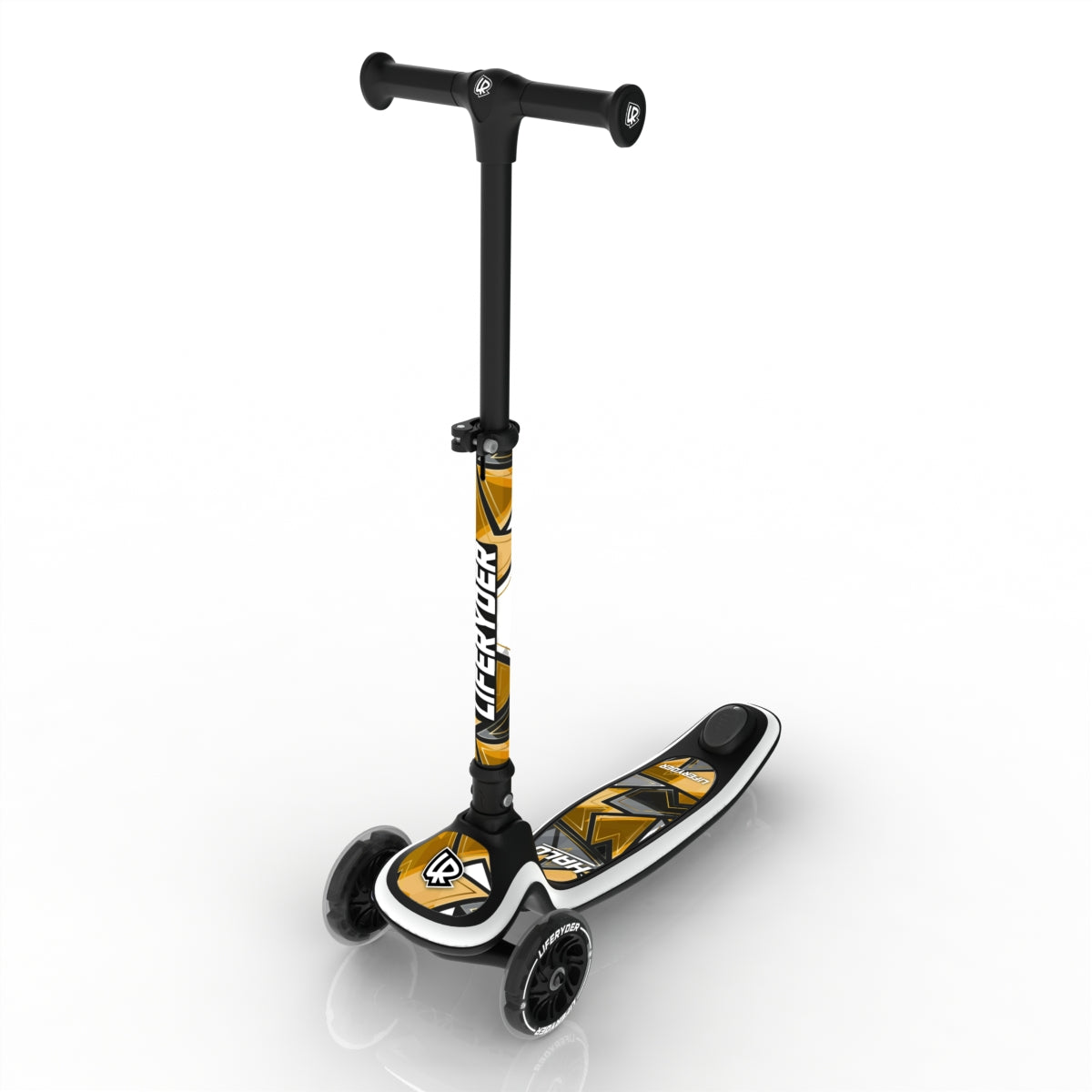 LIFERYDER HALO 24ct Gold adjustable height toddler scooter extended view