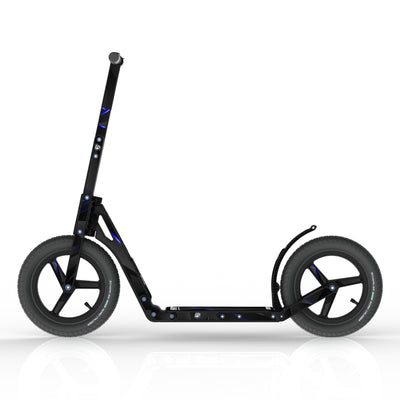 LIFERYDER INFINITY Blue Stealth all-terrain kids scooter side view