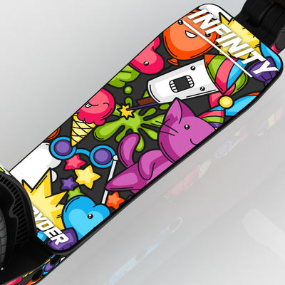 LIFERYDER INFINITY Carnival Cats wide scooter deck deck detail