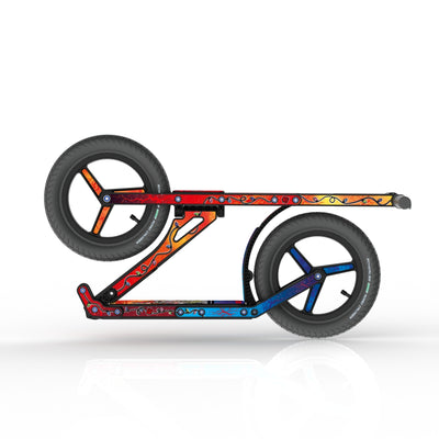LIFERYDER INFINITY Code Red collapsible big wheel scooter folded view
