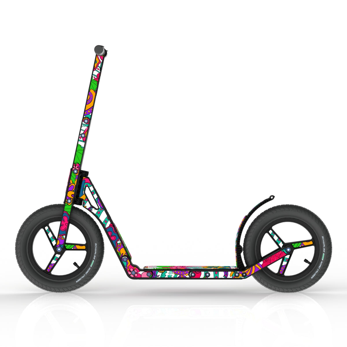 LIFERYDER INFINITY Flower Power all-terrain kids scooter side view