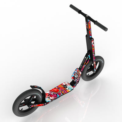LIFERYDER INFINITY Graffiti 12 inch air tyre scooter top view