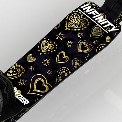 LIFERYDER INFINITY Hearts of Gold wide scooter deck deck detail