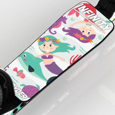 LIFERYDER INFINITY Mermaids & Dolphins wide scooter deck deck detail
