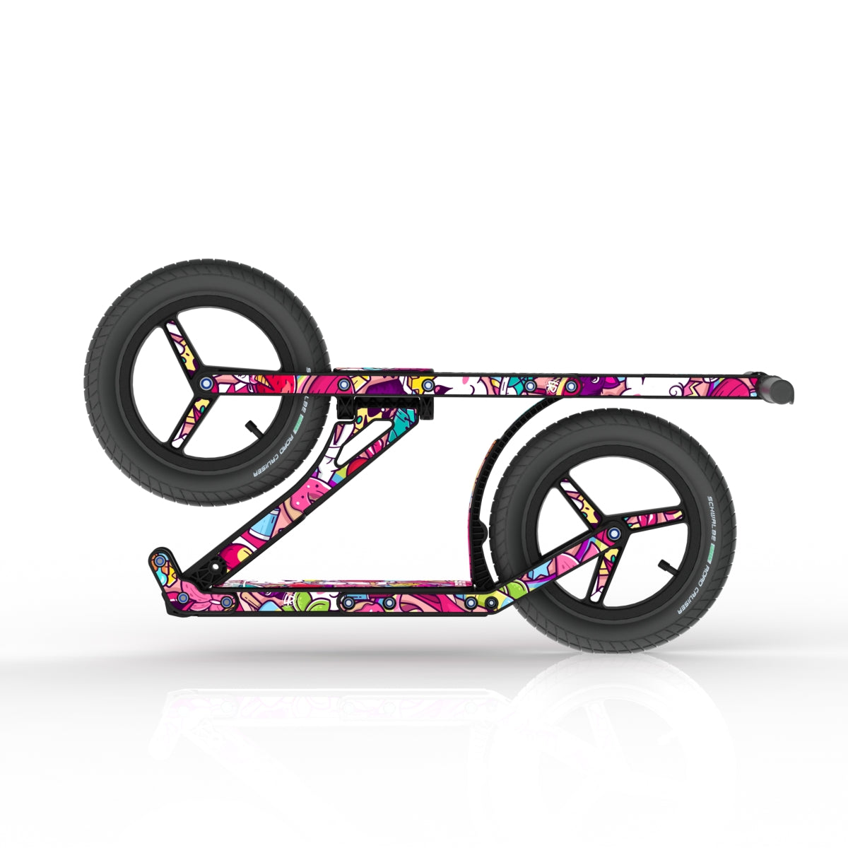 LIFERYDER INFINITY Popkins collapsible big wheel scooter folded view