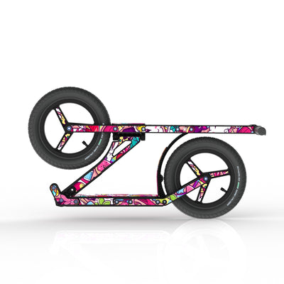 LIFERYDER INFINITY Popkins collapsible big wheel scooter folded view