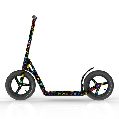 LIFERYDER INFINITY Rainbow Hearts all-terrain kids scooter side view