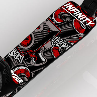 LIFERYDER INFINITY Red Mist wide scooter deck deck detail