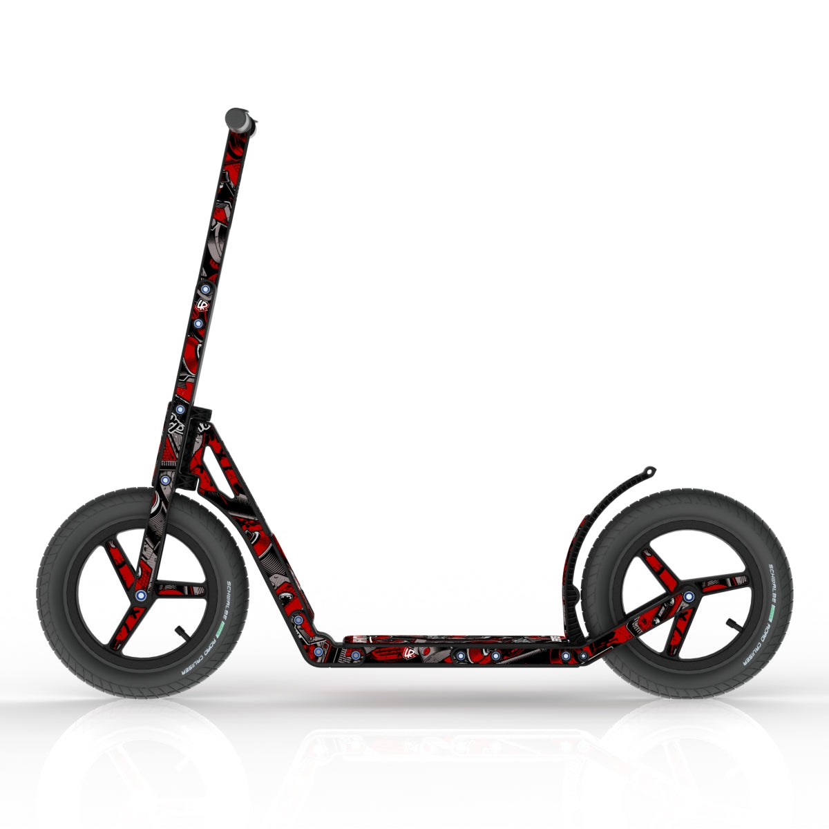 LIFERYDER INFINITY Red Mist all-terrain kids scooter side view