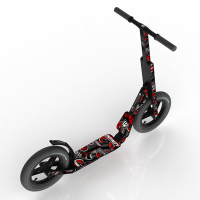 LIFERYDER INFINITY Red Mist 12 inch air tyre scooter top view