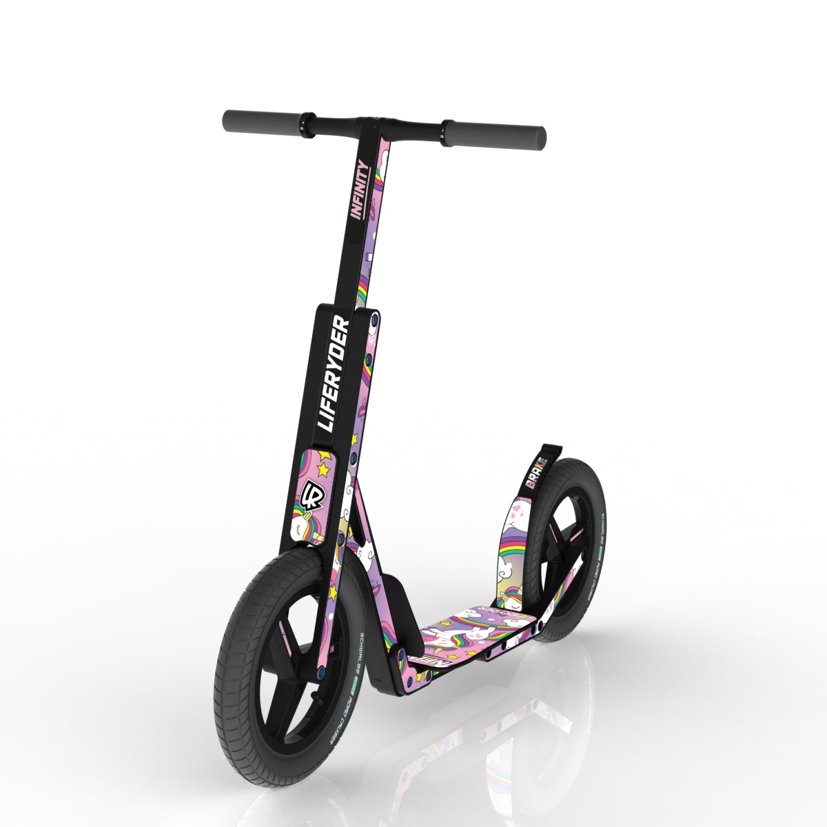 LIFERYDER INFINITY Unicorn scooter sticker set preview