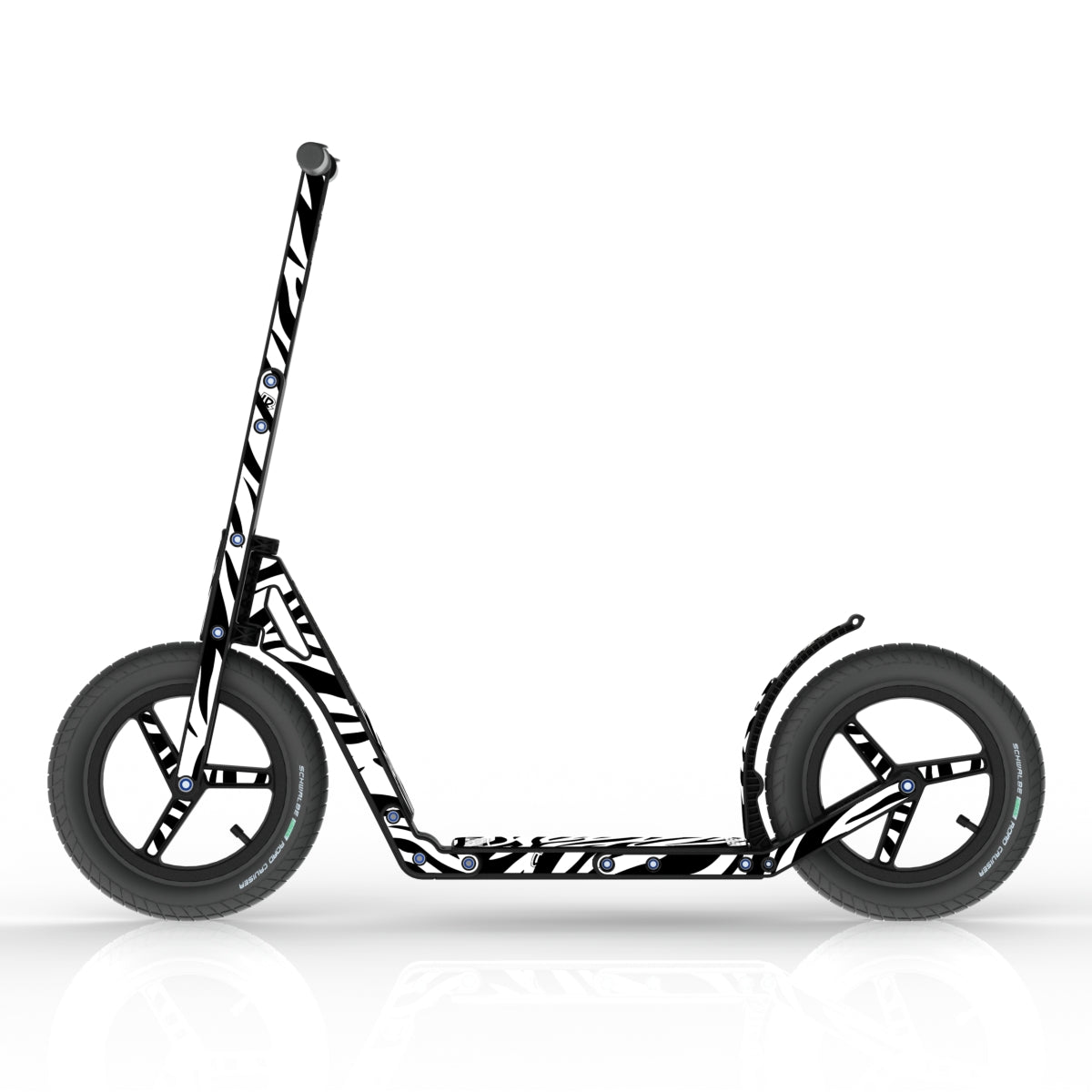 LIFERYDER INFINITY Zebra Stripes all-terrain kids scooter side view