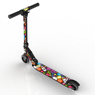 LIFERYDER QUEST Carnival Cats foldable 2 wheel scooter rear view