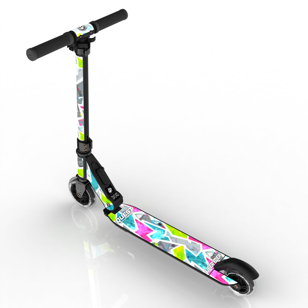 LIFERYDER QUEST Citrus foldable 2 wheel scooter rear view