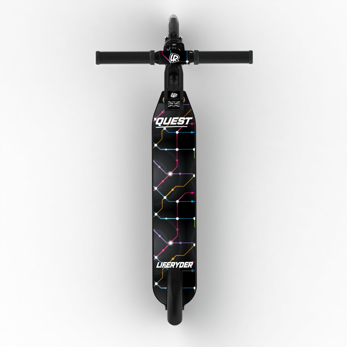LIFERYDER QUEST Cyber Metro adjustable height 2 wheel scooter extended view