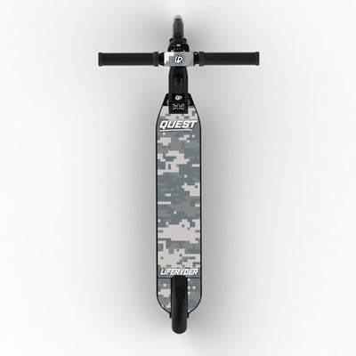 LIFERYDER QUEST Digital Camo adjustable height 2 wheel scooter extended view