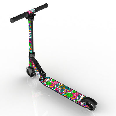 LIFERYDER QUEST Flower Power foldable 2 wheel scooter rear view