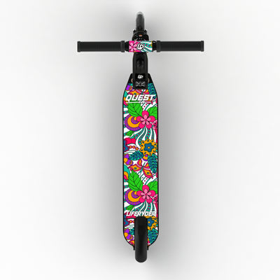 LIFERYDER QUEST Flower Power adjustable height 2 wheel scooter extended view
