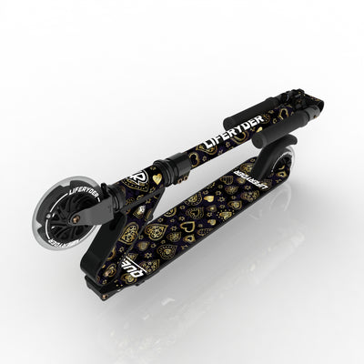 LIFERYDER QUEST Hearts of Gold folding kids scooter folded view