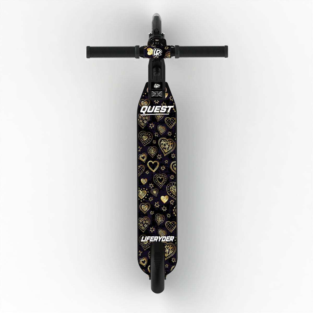 LIFERYDER QUEST Hearts of Gold adjustable height 2 wheel scooter extended view