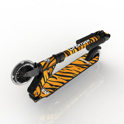 LIFERYDER QUEST Hull Stripes folding kids scooter folded view