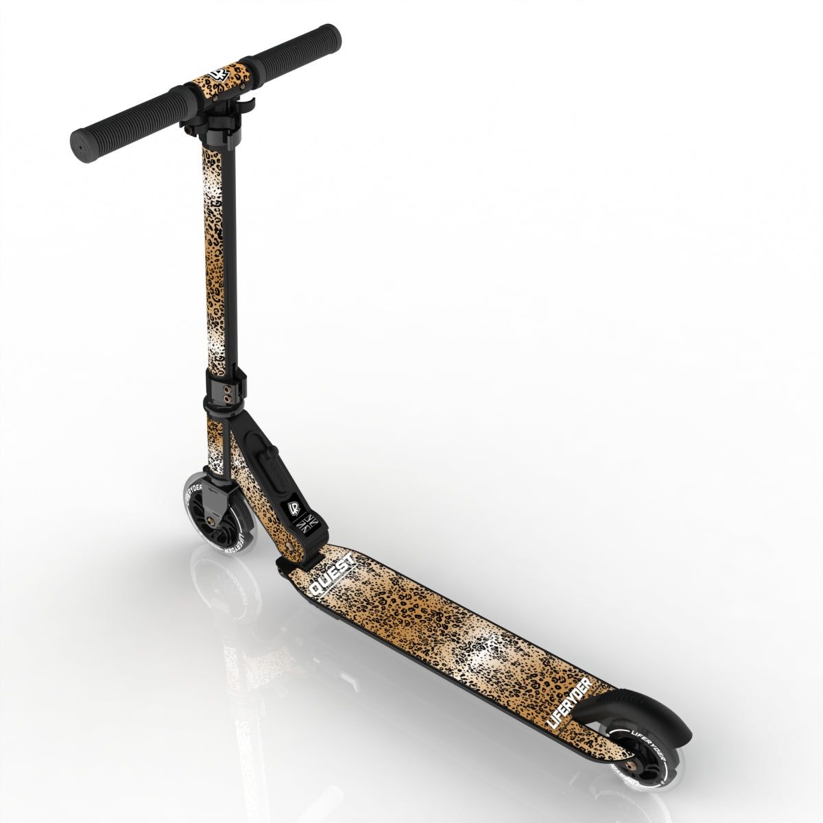 LIFERYDER QUEST Leopard Sprint foldable 2 wheel scooter rear view