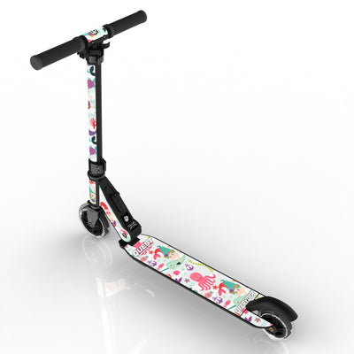 LIFERYDER QUEST Mermaids & Dolphins foldable 2 wheel scooter rear view